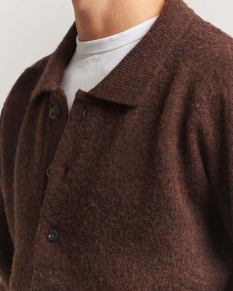 Hombres | Jerséis y prendas de punto | Howlin' | Brushed Wool Cardigan Brownish