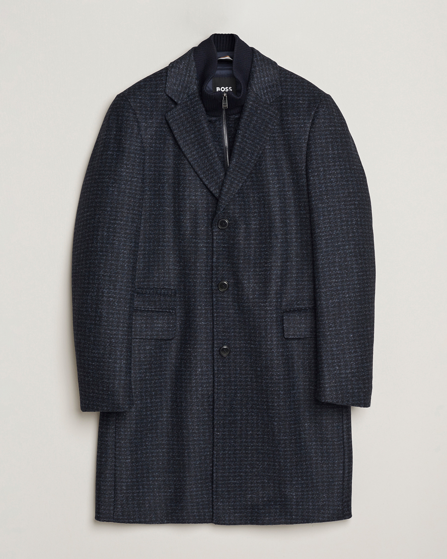 Hombres | Abrigos y chaquetas | BOSS BLACK | Hyde Wool Bib Coat Dark Blue