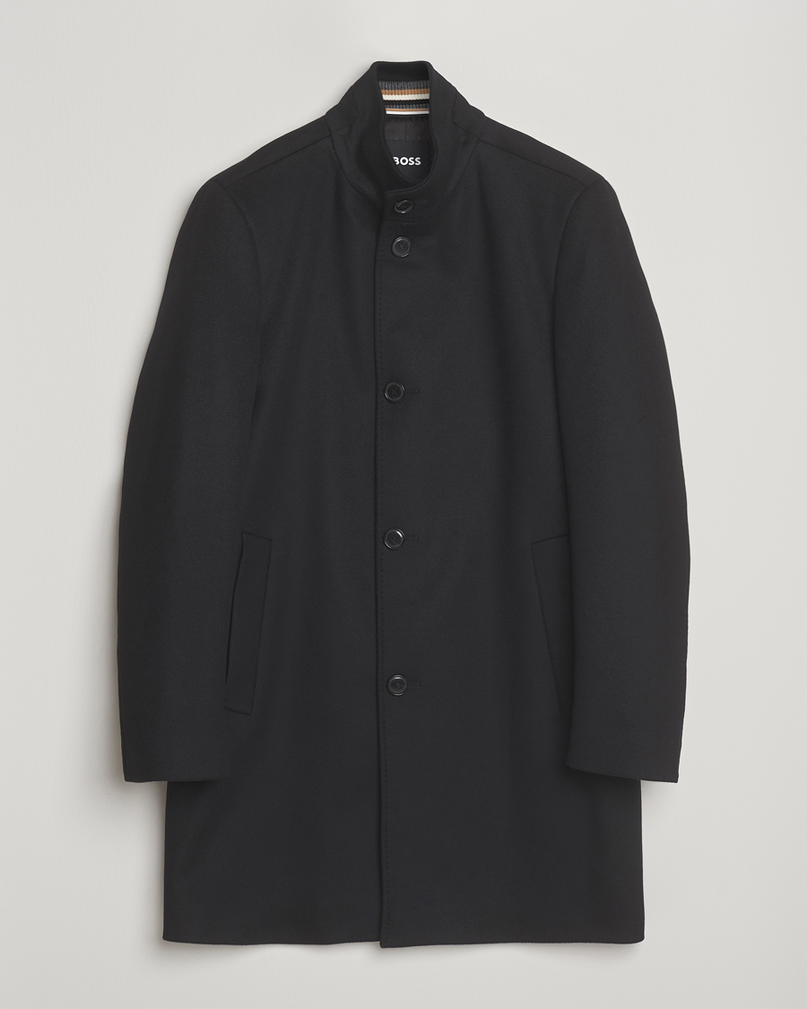 Hombres | Abrigos y chaquetas | BOSS BLACK | Hyde Stand Up Collar Coat Black
