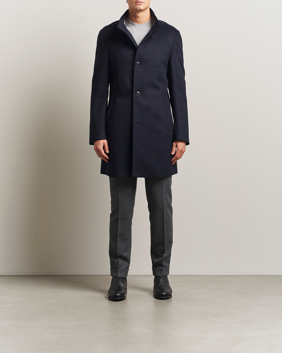 Hombres | Abrigos y chaquetas | BOSS BLACK | Hyde Stand Up Collar Coat Dark Blue