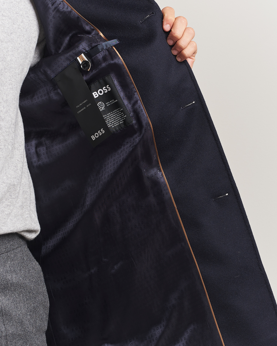 Hombres | Abrigos y chaquetas | BOSS BLACK | Hyde Stand Up Collar Coat Dark Blue