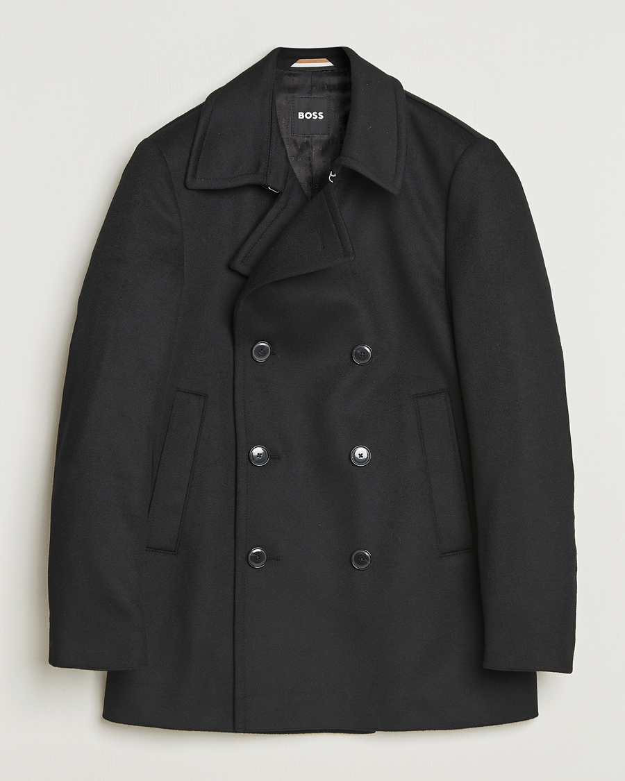 Hombres | Abrigos y chaquetas | BOSS BLACK | Hyde Wool Peacoat Black
