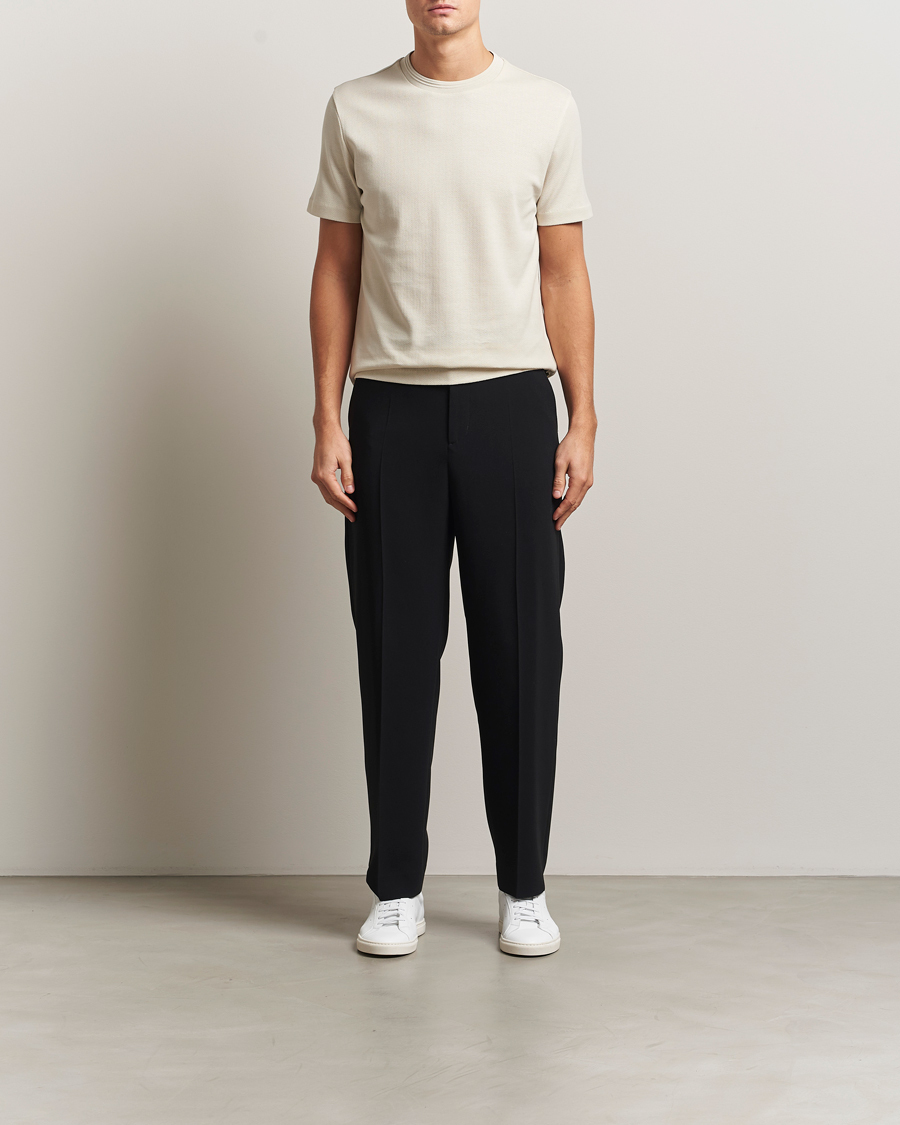 Hombres | Camisetas | BOSS BLACK | Thompson Structured Crew Neck T-Shirt Open White