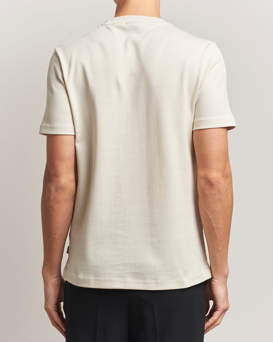 Hombres | Camisetas | BOSS BLACK | Thompson Structured Crew Neck T-Shirt Open White
