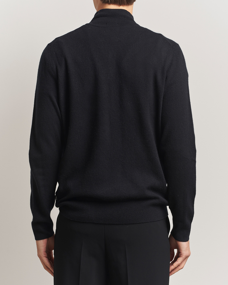 Hombres | Jerséis y prendas de punto | BOSS BLACK | Hemarlo Wool/Cashmere Half Zip Black