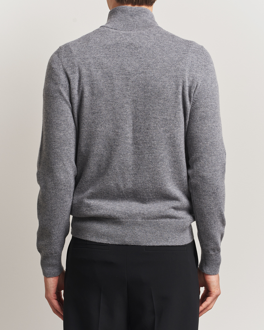 Hombres | Jerséis y prendas de punto | BOSS BLACK | Hemarlo Wool/Cashmere Half Zip Medium Grey