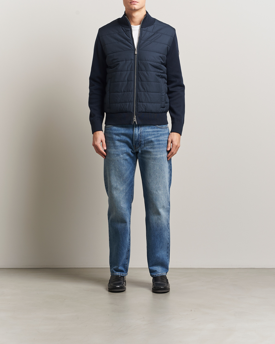 Hombres | Abrigos y chaquetas | BOSS BLACK | Hernest Hybrid Full Zip Dark Blue