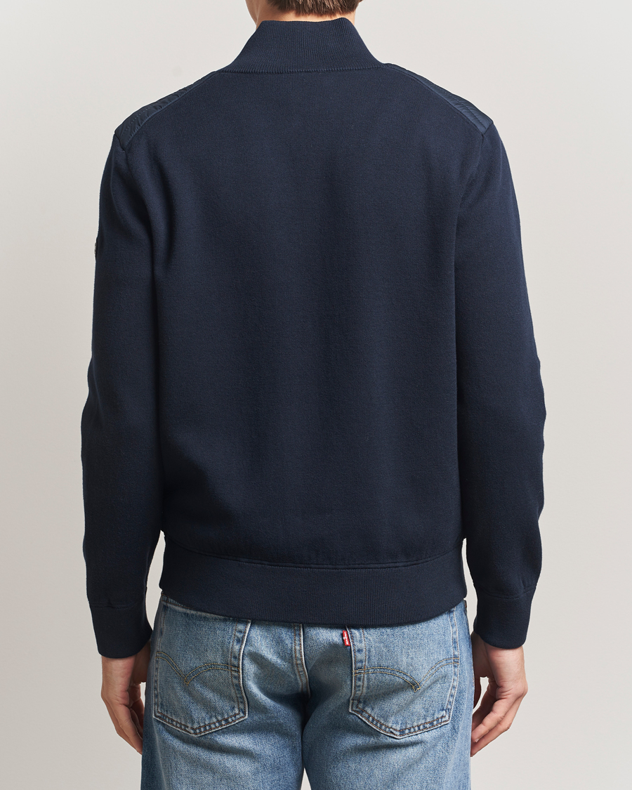 Hombres | Jerséis y prendas de punto | BOSS BLACK | Hernest Hybrid Full Zip Dark Blue