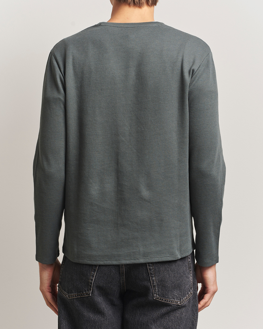 Hombres | Pijamas y batas | BOSS BLACK | Waffle Long Sleeve Pyjama T-Shirt Open Green