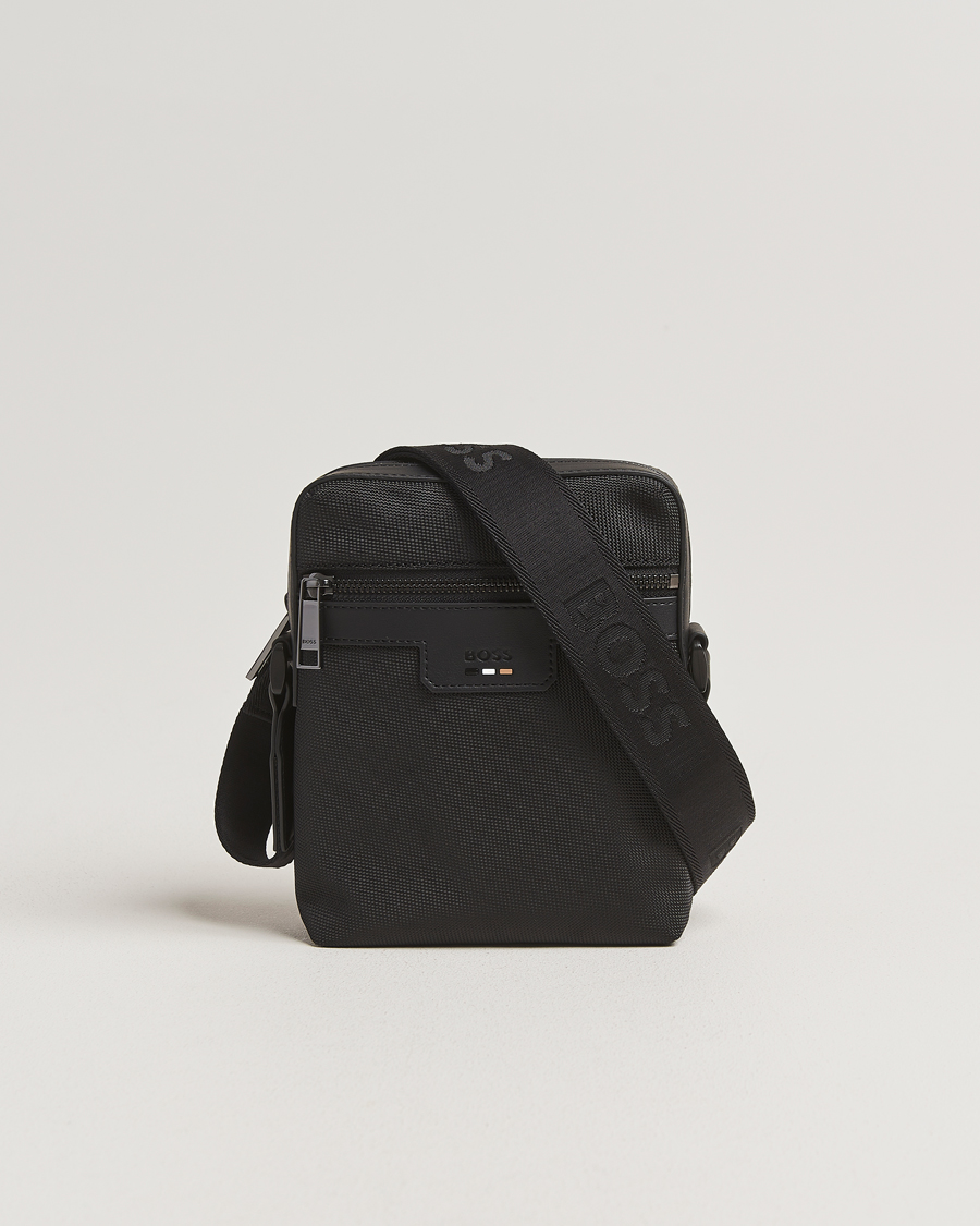 Hombres | BOSS BLACK Ray Pouch Zip Bag Black | BOSS BLACK | Ray Pouch Zip Bag Black