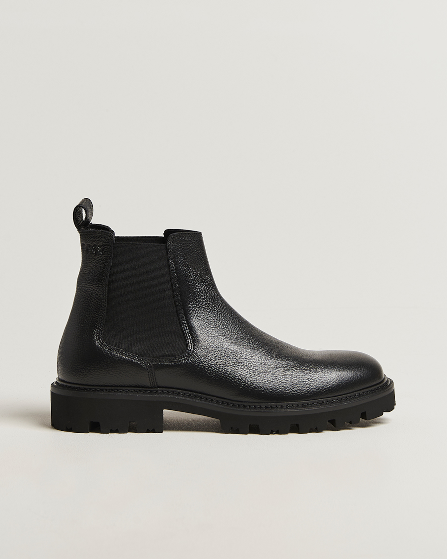 Hombres | Botas | BOSS BLACK | Julyo Leather Chelsea Boot Black