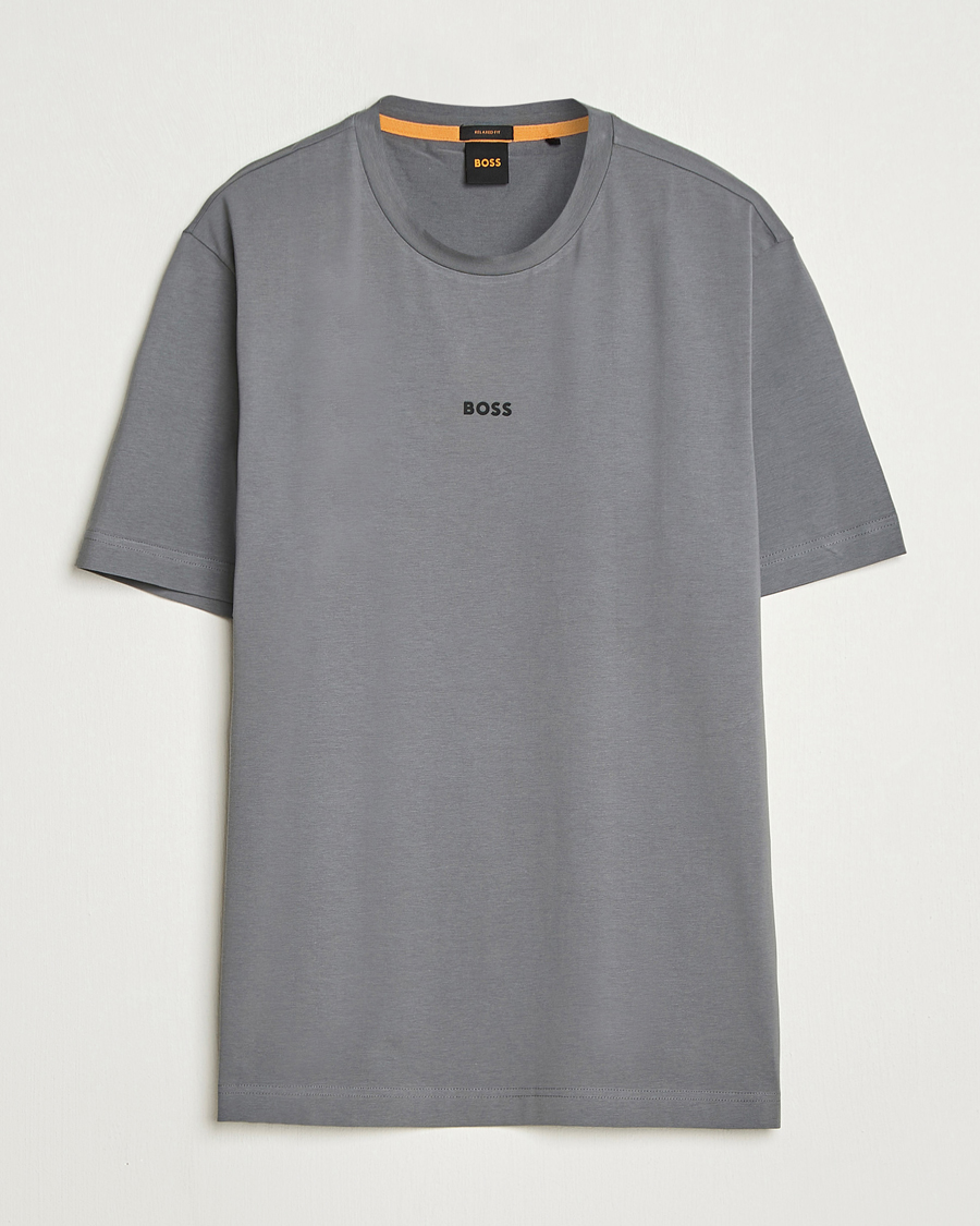 Hombres | Camisetas | BOSS ORANGE | Tchup Logo Crew Neck T-Shirt Open Grey