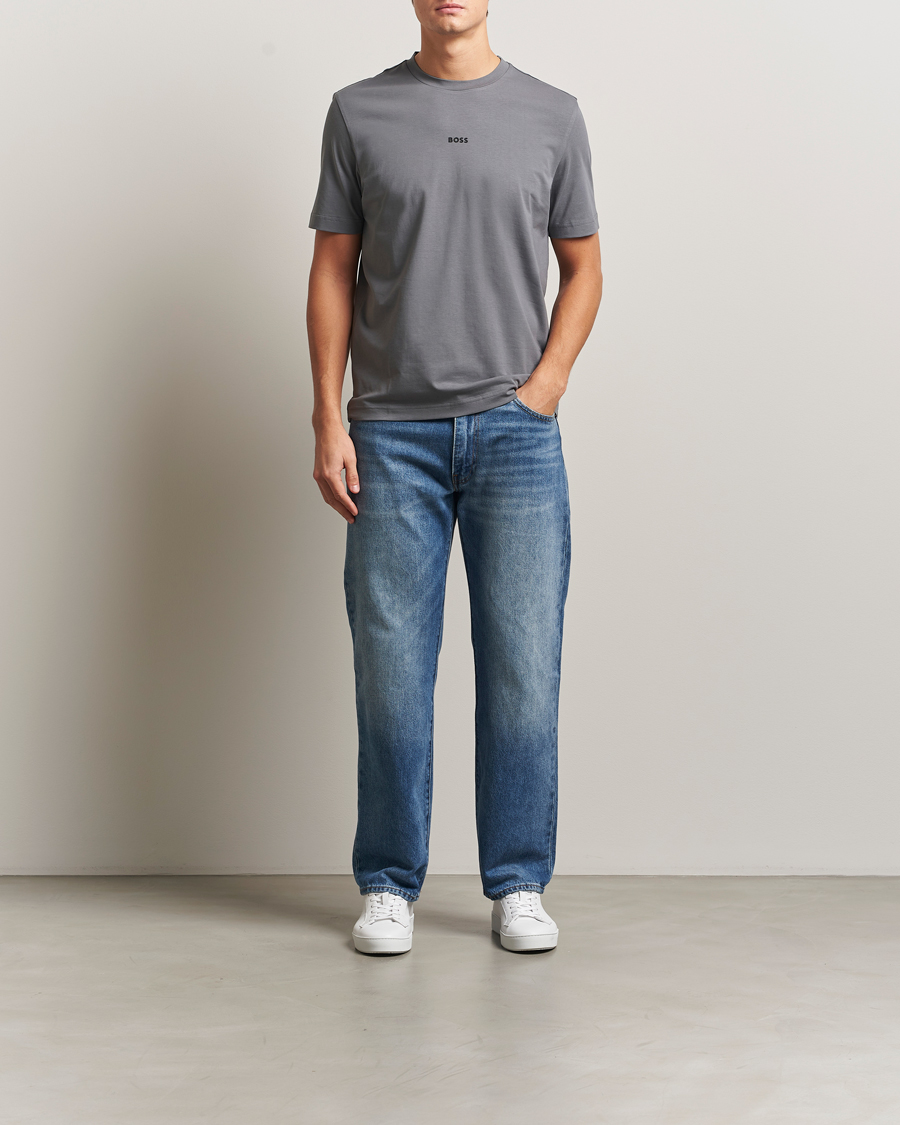 Hombres | Camisetas | BOSS ORANGE | Tchup Logo Crew Neck T-Shirt Open Grey