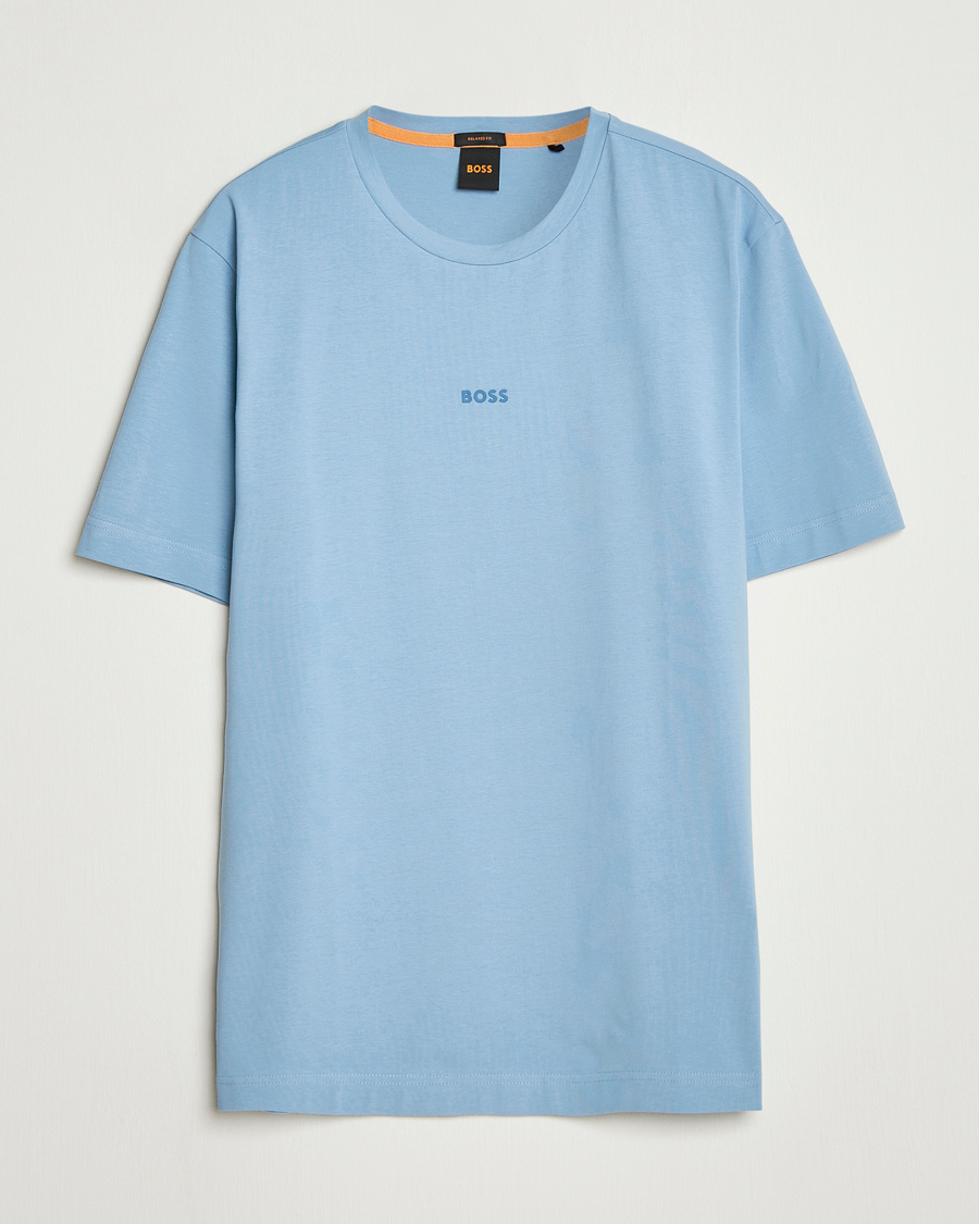 Hombres | Camisetas | BOSS ORANGE | Tchup Logo Crew Neck T-Shirt Light Blue