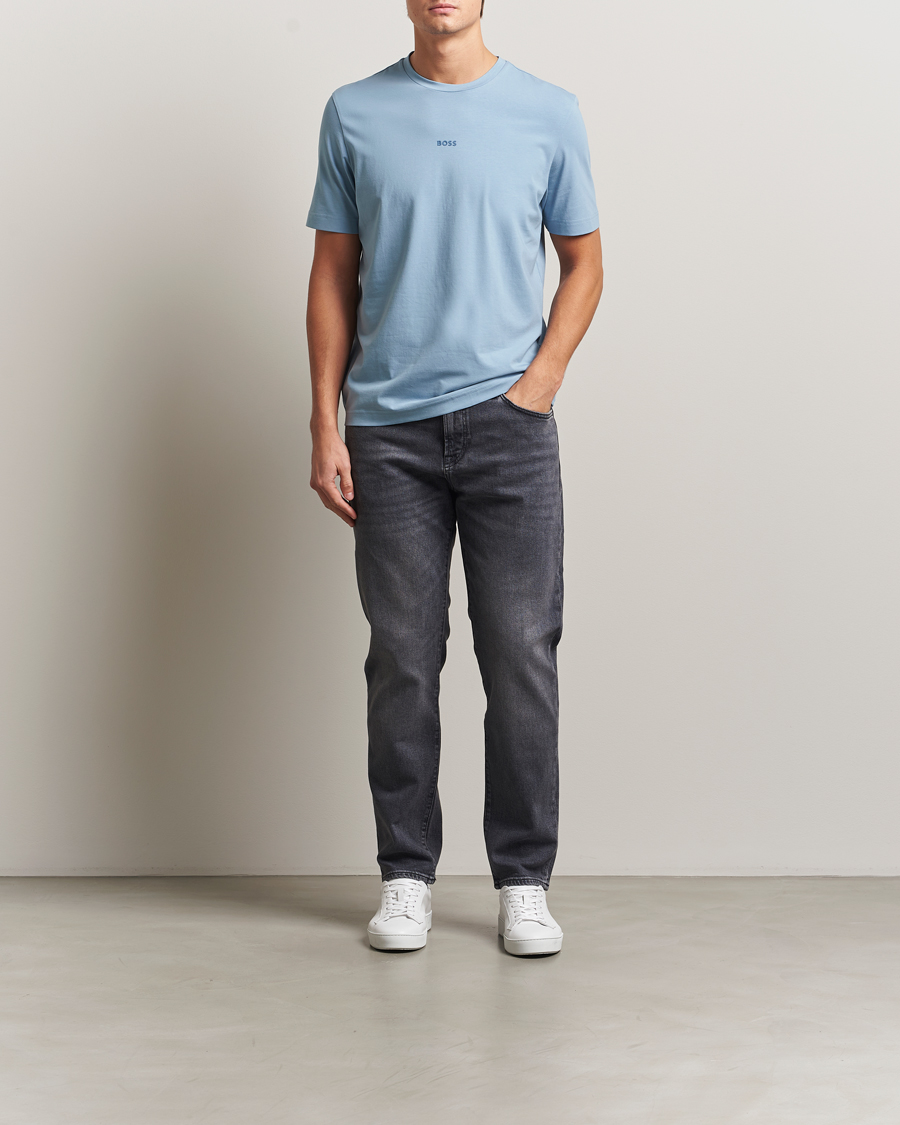 Hombres | Camisetas | BOSS ORANGE | Tchup Logo Crew Neck T-Shirt Light Blue