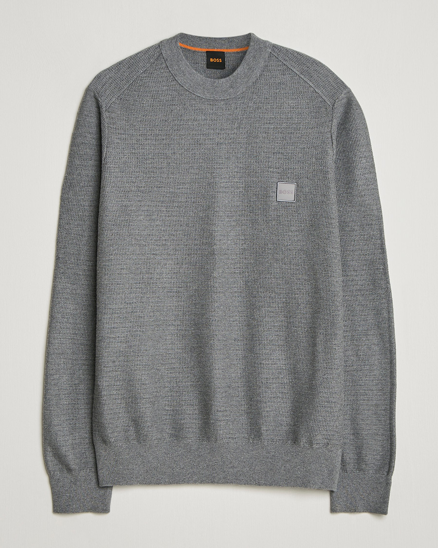 Hombres | Jerséis y prendas de punto | BOSS ORANGE | Anion Knitted Sweater Silver