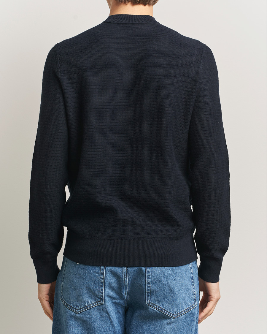 Hombres | Jerséis y prendas de punto | BOSS ORANGE | Anion Knitted Sweater Dark Blue