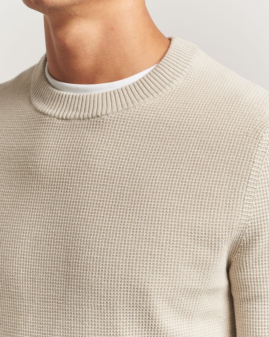Hombres | Jerséis y prendas de punto | BOSS ORANGE | Klapok Knitted Crew Neck Sweater Light Beige