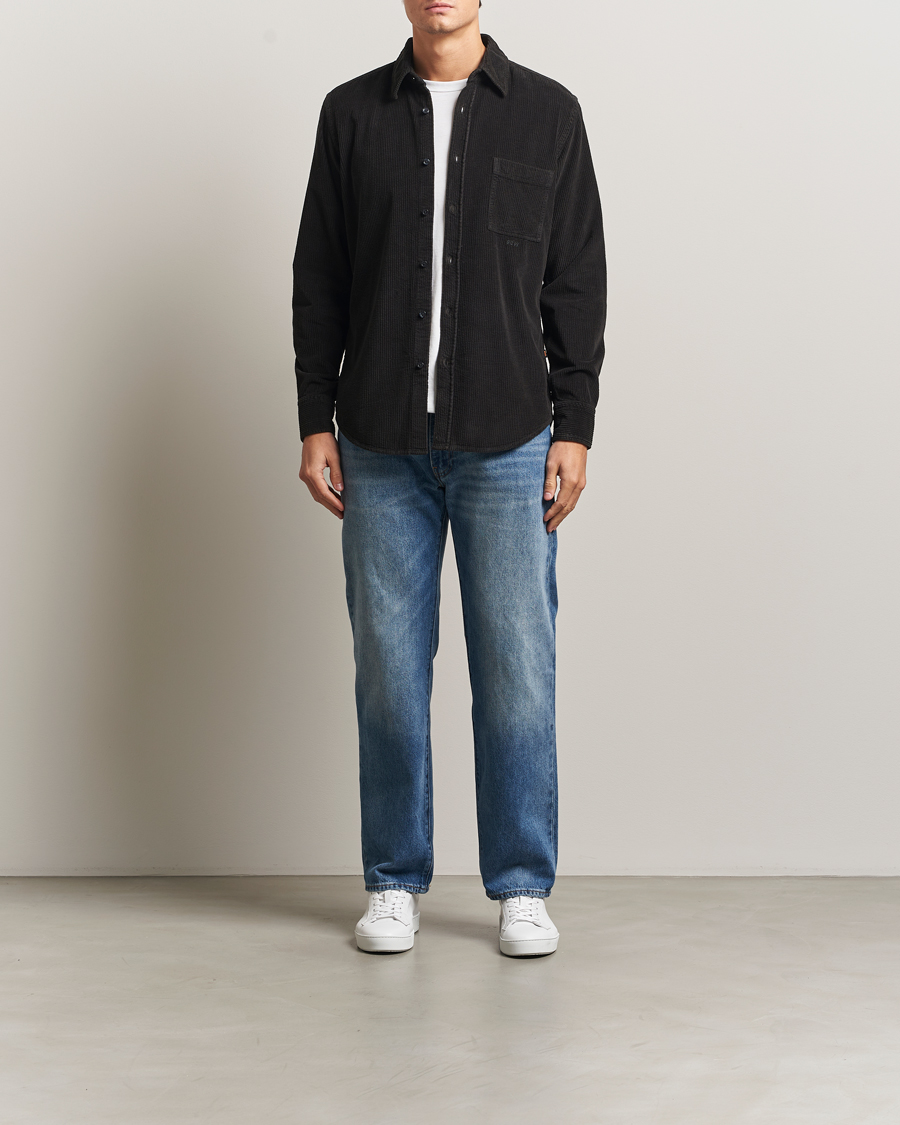 Hombres | Camisas | BOSS ORANGE | Relegant Corduroy Shirt Black