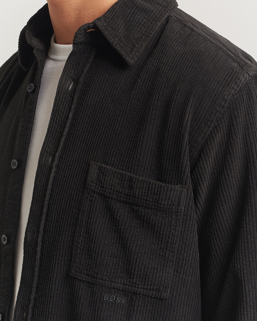 Hombres | Camisas | BOSS ORANGE | Relegant Corduroy Shirt Black