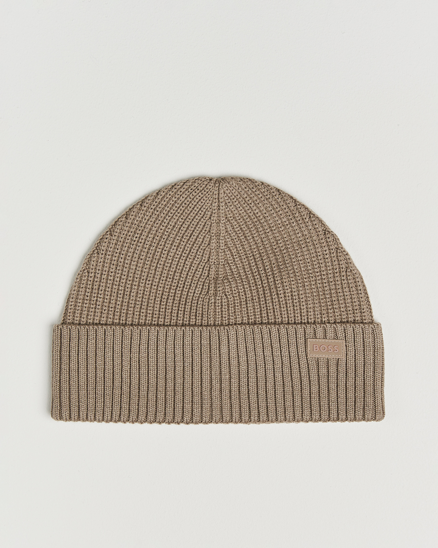 Hombres | Gorros | BOSS ORANGE | Andern Wool Beanie Open Green