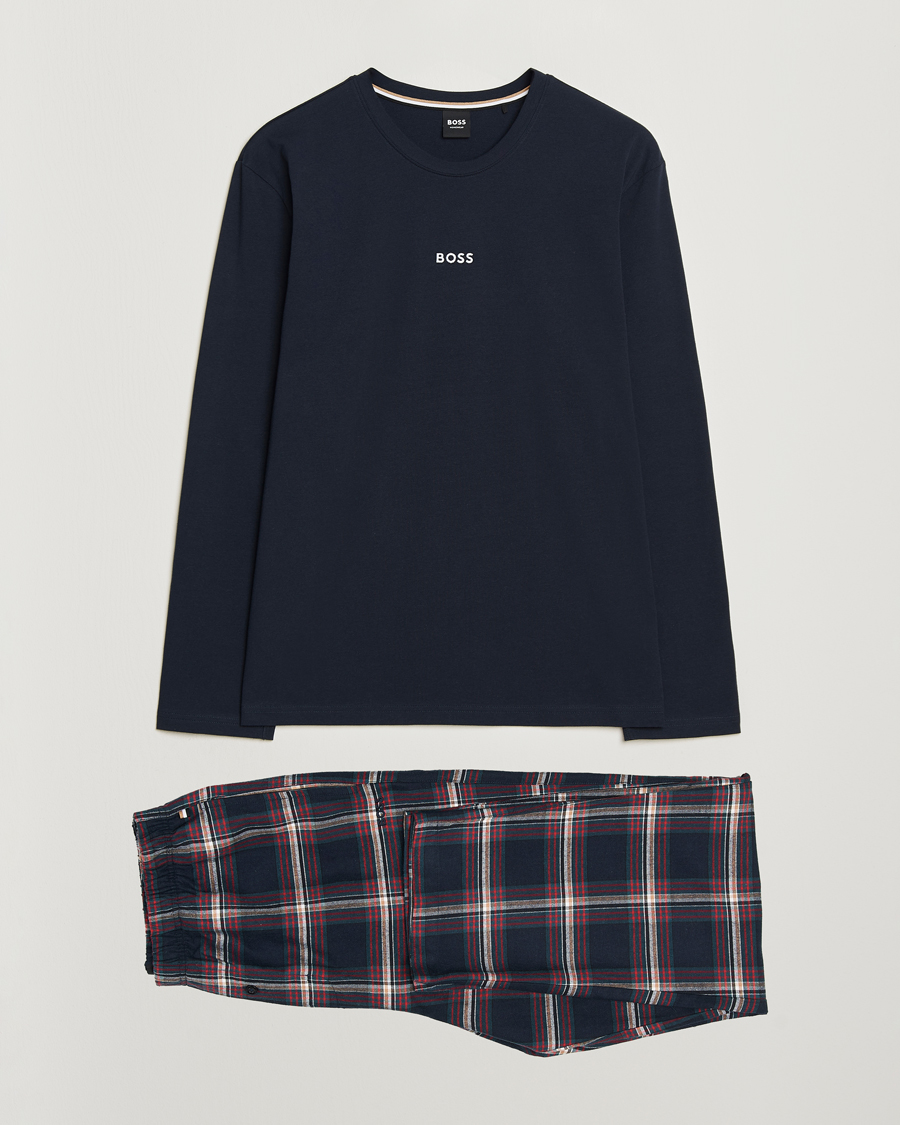 Hombres | Pijamas y batas | BOSS BLACK | Long Sleeve Pyjama Set Open Blue