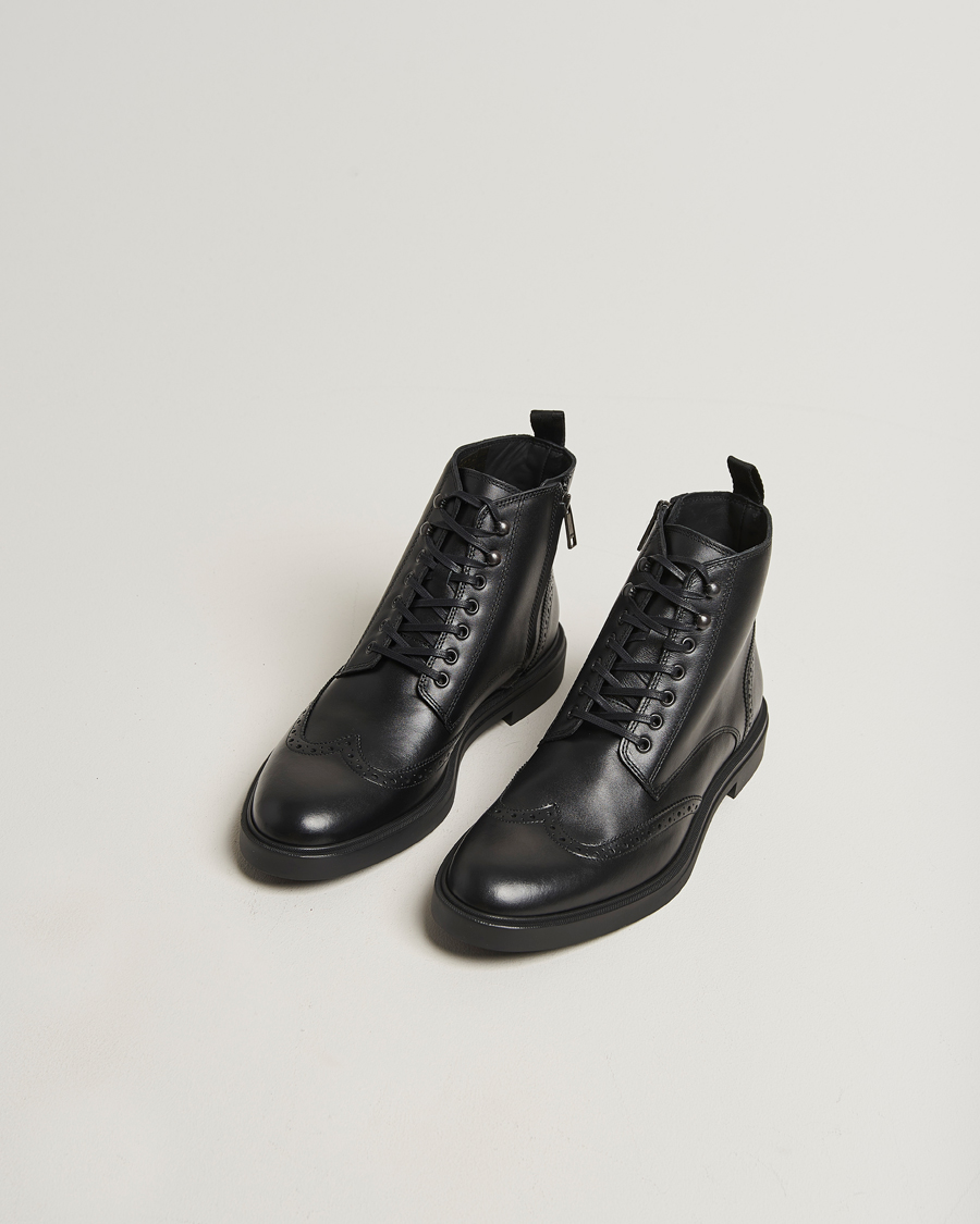 Hombres | Botas | BOSS BLACK | Calev Leather Brogue Boot Black