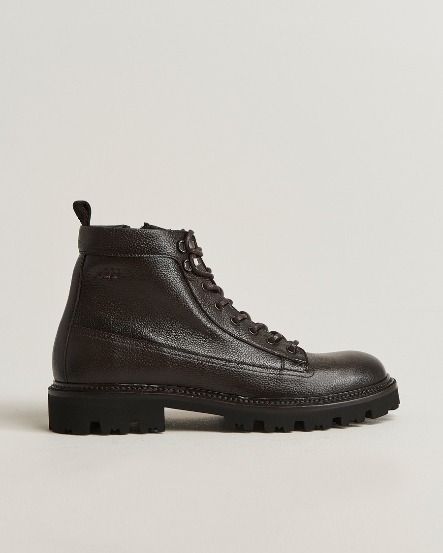 Hombres | Botas | BOSS BLACK | Julyo Leather Boot Dark Brown
