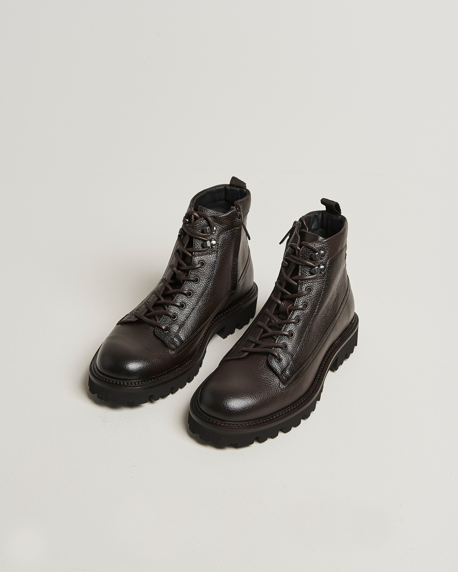 Hombres | Botas | BOSS BLACK | Julyo Leather Boot Dark Brown