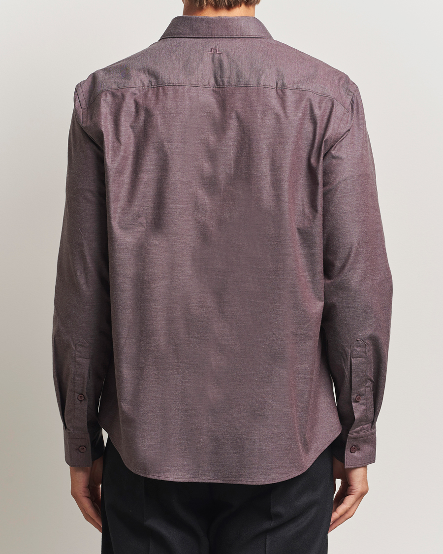 Hombres | Camisas | J.Lindeberg | Slim Fit Light Flannel Shirt Huckleberry