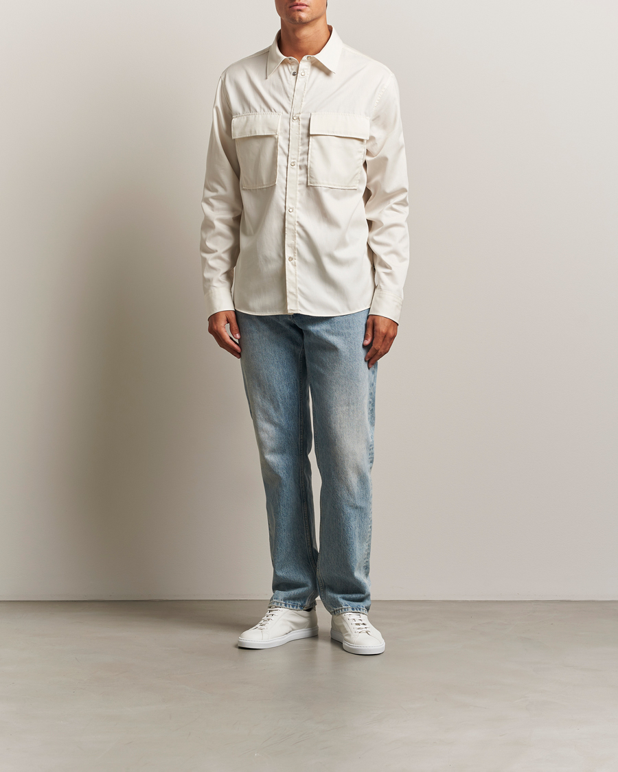 Hombres | Camisas | J.Lindeberg | Finnigan Tencel Twill Overshirt Cloud White