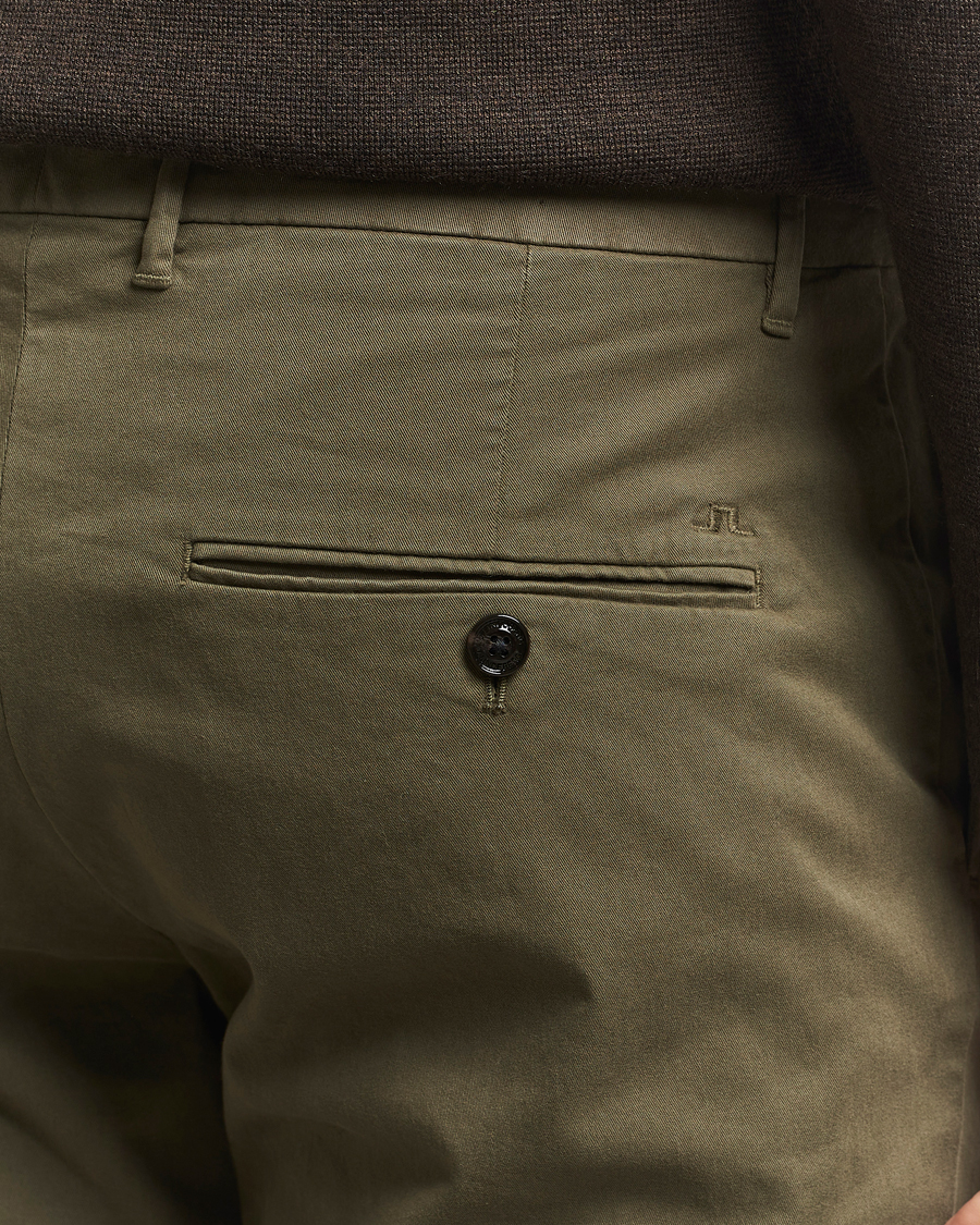 Hombres | Pantalones | J.Lindeberg | Ched Cotton Stretch Chinos Forest Green