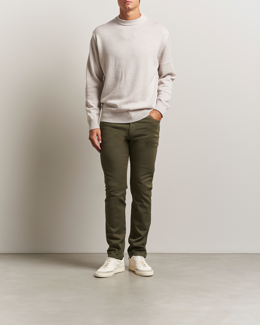 Hombres | Pantalones | J.Lindeberg | Jax Left Hand Twill Jeans Forest Green