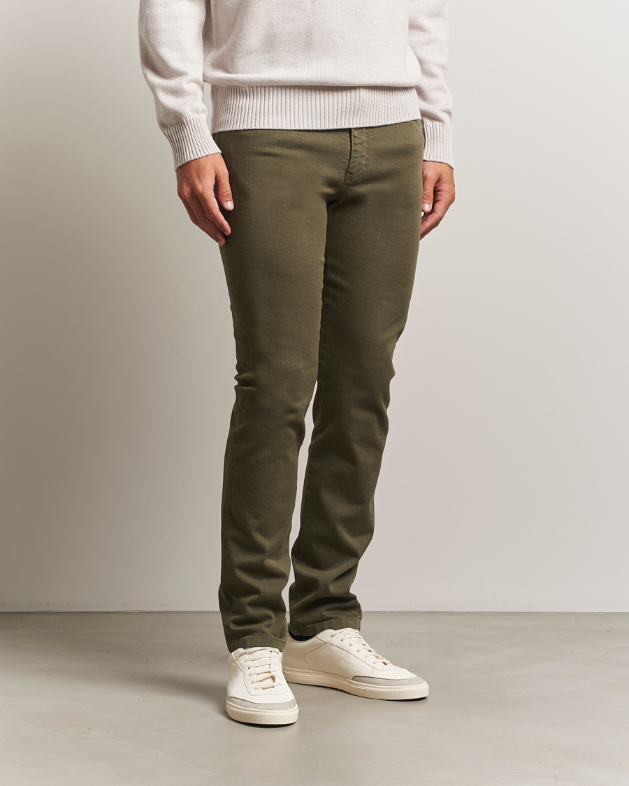 Hombres | Pantalones | J.Lindeberg | Jax Left Hand Twill Jeans Forest Green