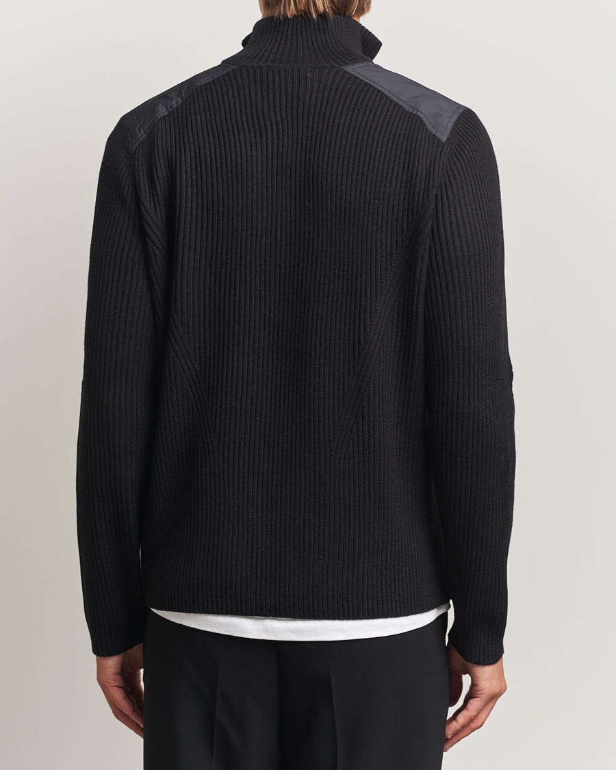 Hombres | Jerséis y prendas de punto | J.Lindeberg | Martin Knitted Hybrid Half Zip Black