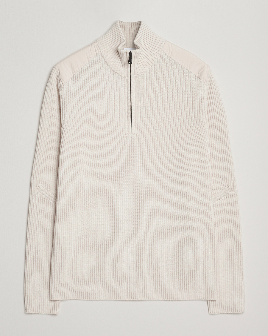 Hombres | Jerséis y prendas de punto | J.Lindeberg | Martin Knitted Hybrid Half Zip Moonbeam