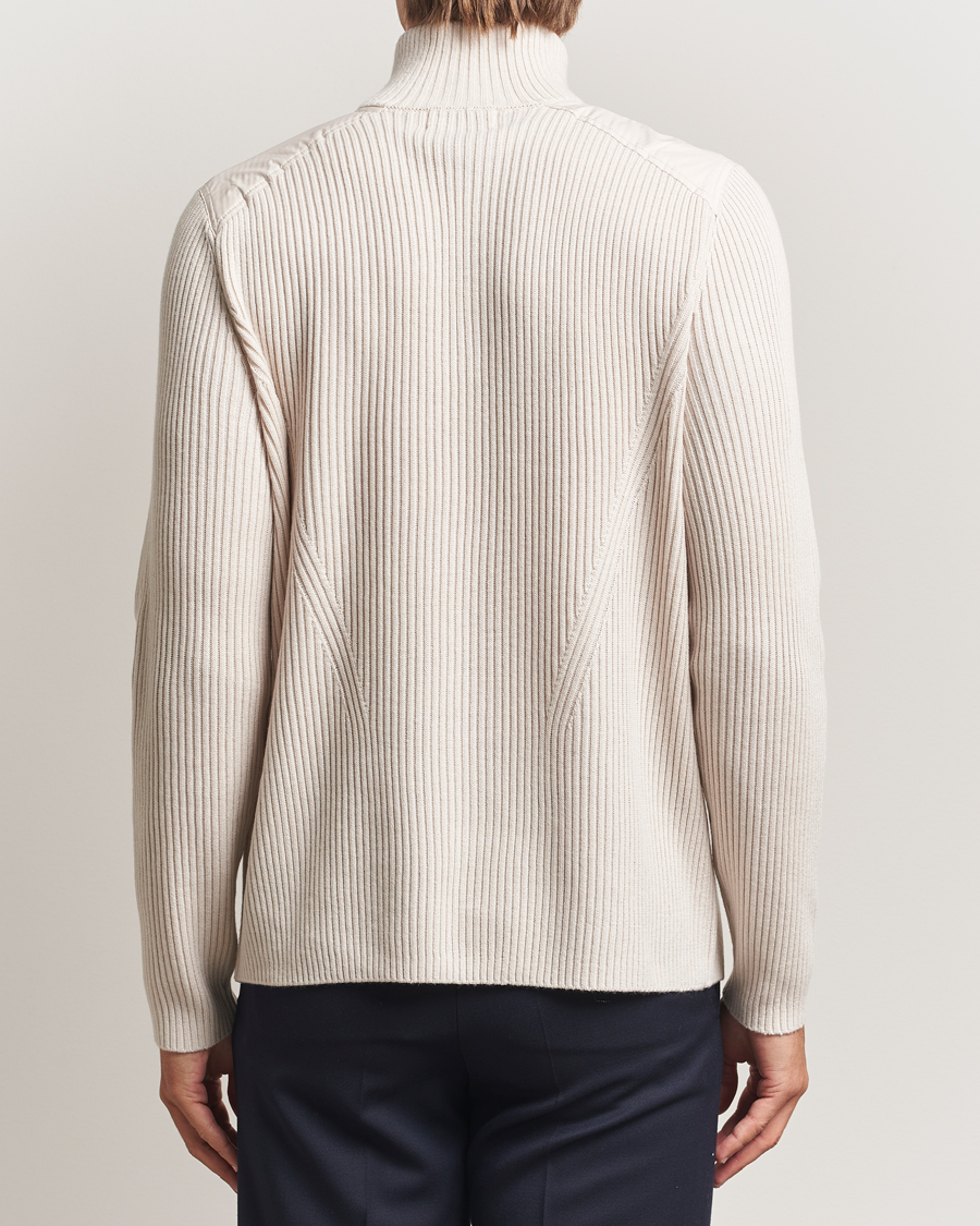 Hombres | Jerséis y prendas de punto | J.Lindeberg | Martin Knitted Hybrid Half Zip Moonbeam
