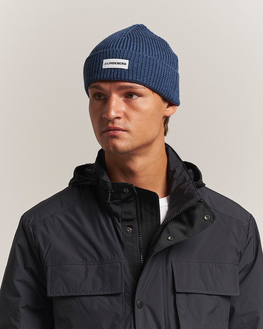 Hombres | Gorros | J.Lindeberg | Juan Merino Beanie Vintage Indigo