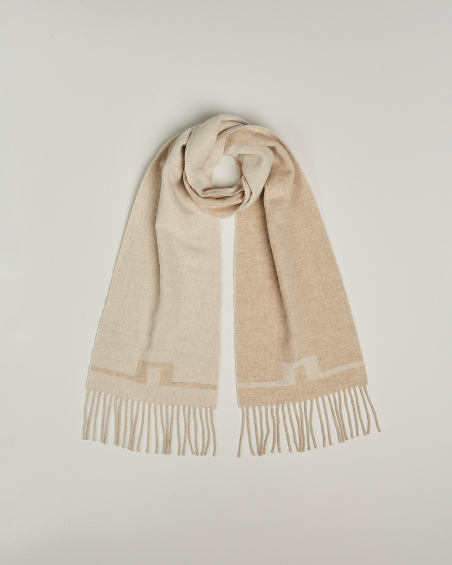Hombres | Bufandas | J.Lindeberg | Champ Wool Doublefaced Scarf Moonbeam