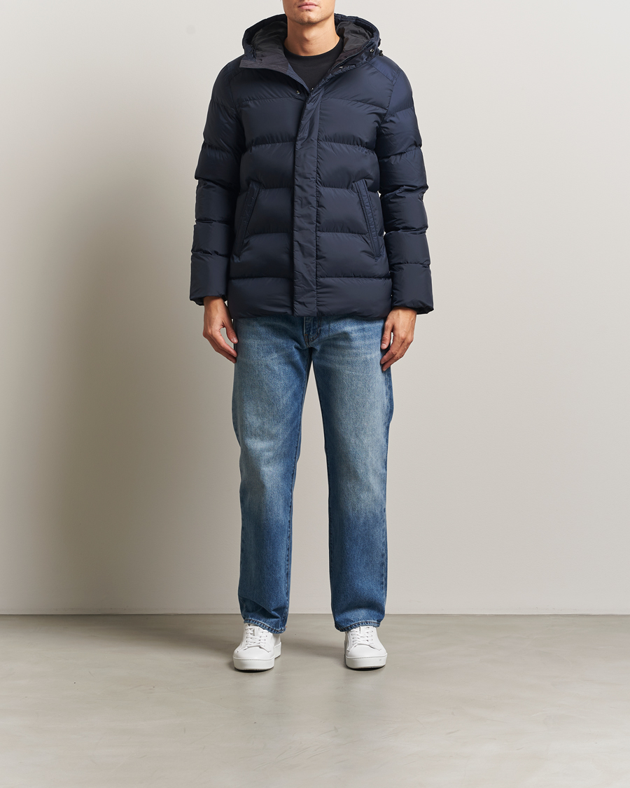 Hombres | Abrigos y chaquetas | J.Lindeberg | Padded Hooded Jacket Navy