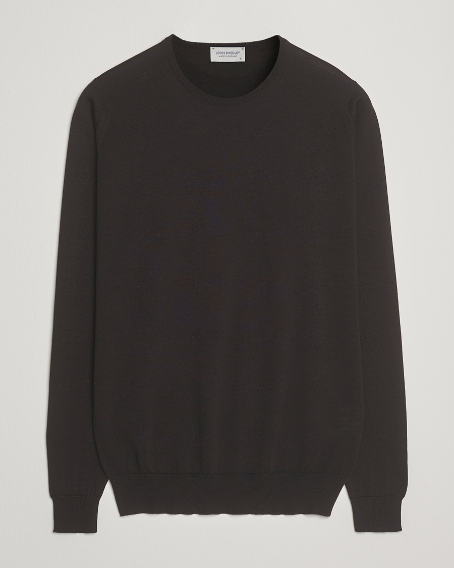 Hombres | Jerséis y prendas de punto | John Smedley | Lundy Extra Fine Merino Crew Neck Faulkner Brown