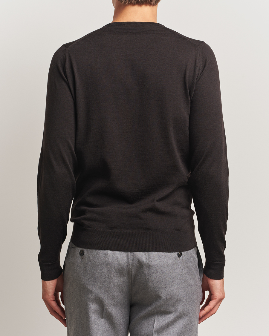 Hombres | Jerséis y prendas de punto | John Smedley | Lundy Extra Fine Merino Crew Neck Faulkner Brown