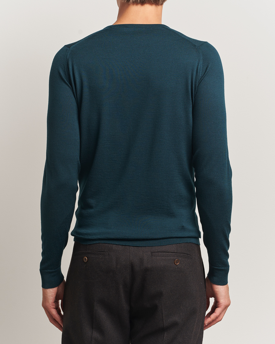 Hombres | Jerséis y prendas de punto | John Smedley | Lundy Extra Fine Merino Crew Neck Richardson Green