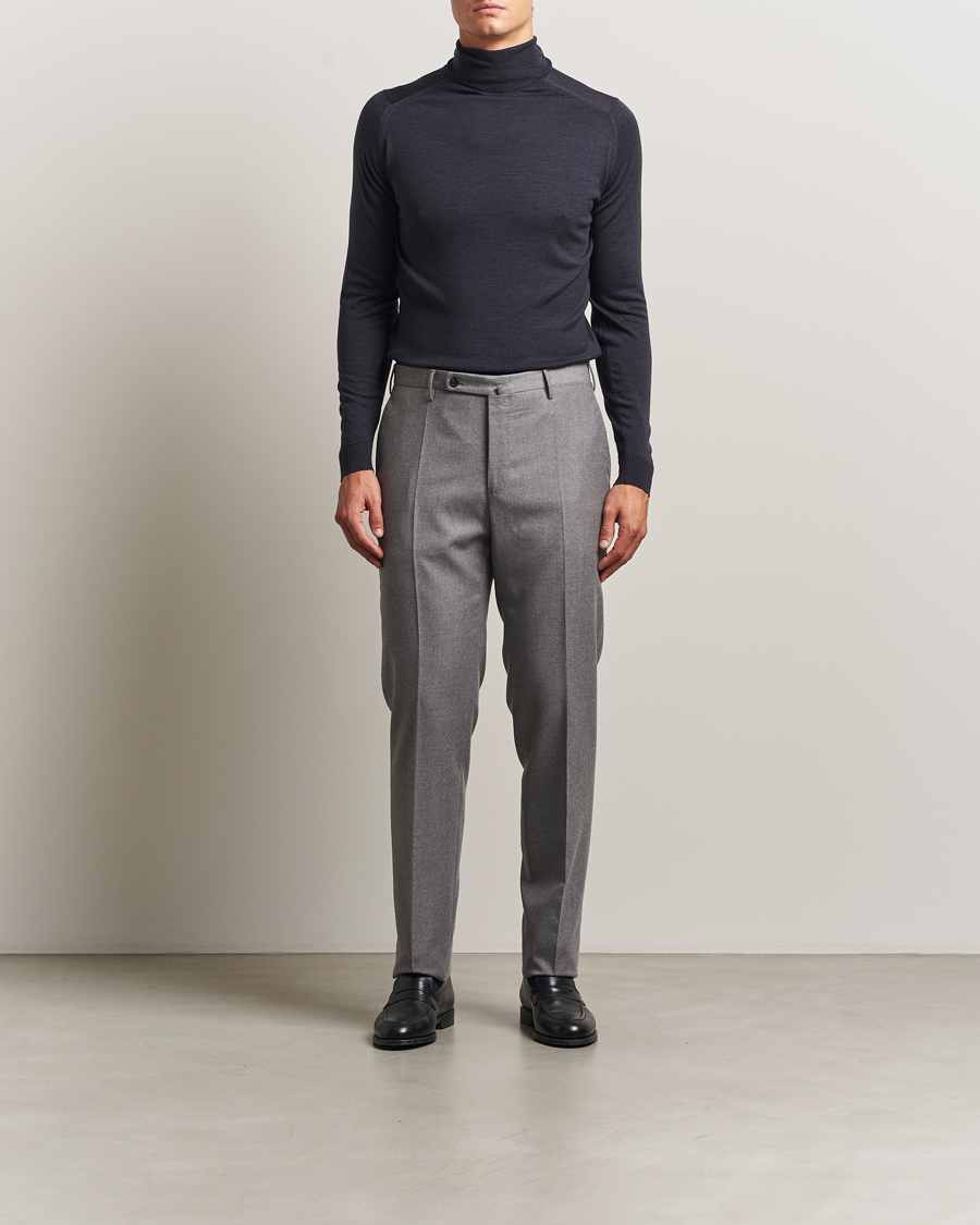 Hombres | Jerséis y prendas de punto | John Smedley | Cherwell Extra Fine Merino Rollneck Hepburn Smoke