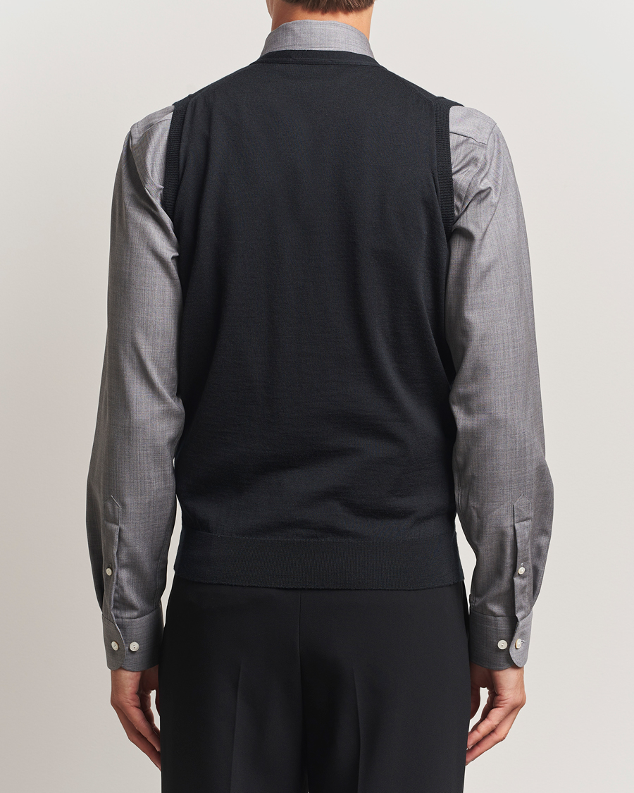 Hombres | Jerséis y prendas de punto | John Smedley | Huntswood Slim Fit Waistcoat Black