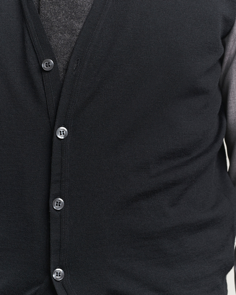 Hombres | Jerséis y prendas de punto | John Smedley | Huntswood Slim Fit Waistcoat Black