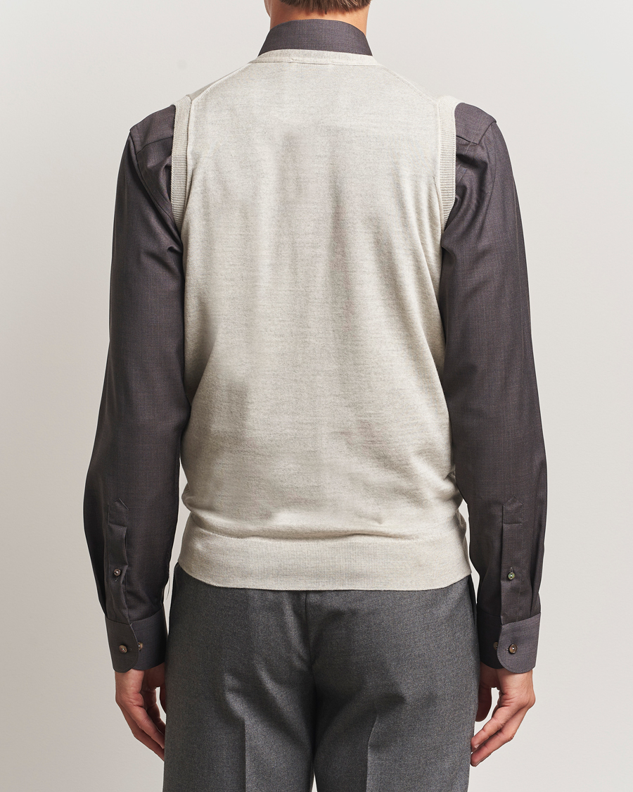 Hombres | Jerséis y prendas de punto | John Smedley | Huntswood Slim Fit Waistcoat Grey Fleece
