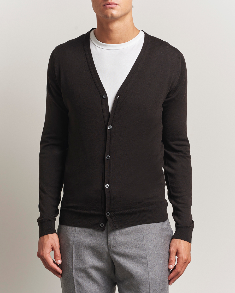 Hombres | Jerséis y prendas de punto | John Smedley | Petworth Extra Fine Merino Cardigan Faulkner Brown
