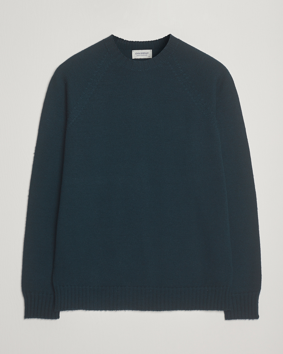 Hombres | Jerséis y prendas de punto | John Smedley | Denver Extra Fine Merino Crew Neck Richardson Green