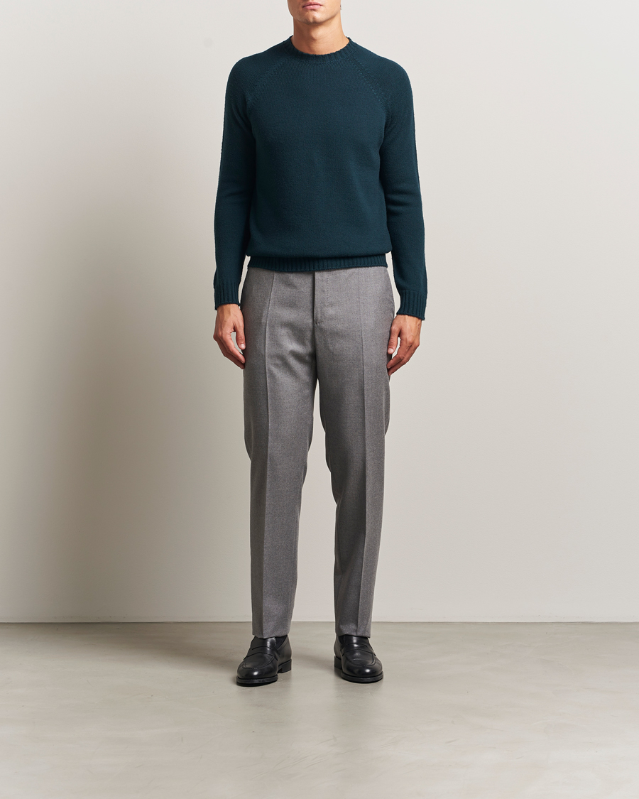 Hombres | Jerséis y prendas de punto | John Smedley | Denver Extra Fine Merino Crew Neck Richardson Green